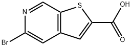 5-溴噻吩并[2,3-C]吡啶-2-羧酸 结构式