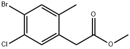 4-溴-5-氯-2-甲基苯乙酸甲酯 结构式