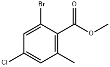 2-溴-4-氯-6-甲基苯甲酸甲酯 结构式