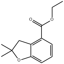 4-Benzofurancarboxylic acid, 2,3-dihydro-2,2-dimethyl-, ethyl ester 结构式