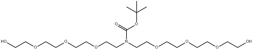 N-Boc-N-bis(PEG3-OH) 结构式