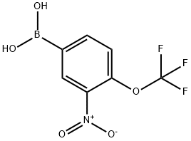 (3-硝基-4-(三氟甲氧基)苯基)硼酸 结构式