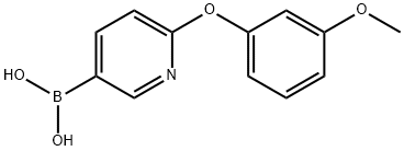 (6-(3-甲氧基苯氧基)吡啶-3-基)硼酸 结构式