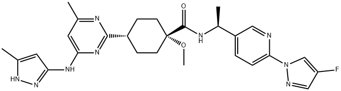 cis-Pralsetinib hydrochloride (cis-BLU-667 hydrochloride) 结构式