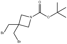 1-Azetidinecarboxylic acid, 3,3-bis(bromomethyl)-, 1,1-dimethylethyl ester 结构式