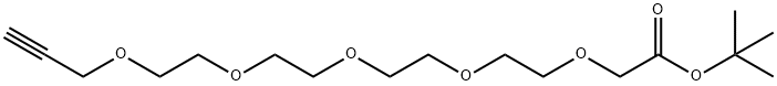 Propargyl-PEG5-CH2CO2tBu 结构式