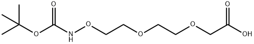 t-Boc-Aminooxy-PEG2-CH2CO2H 结构式