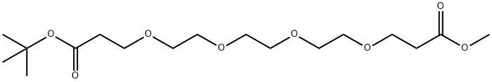 Methoxycarbonyl-peg4-t-butyl ester 结构式