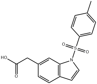 2-[1-(4-methylbenzenesulfonyl)-1H-indol-6-yl]aceti c acid 结构式