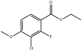 3-氯-2-氟-4-甲氧基苯甲酸乙酯 结构式