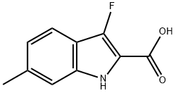 1H-Indole-2-carboxylic acid, 3-fluoro-6-methyl- 结构式