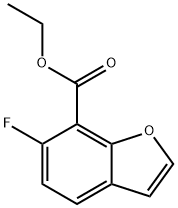 7-Benzofurancarboxylic acid, 6-fluoro-, ethyl ester 结构式