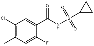 5-氯-N-2-氟-4-甲基苯甲酰胺 结构式