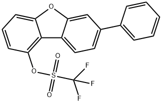 7-苯基二苯并呋喃-1-基三氟甲烷磺酸酯 结构式