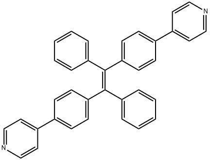 (E)-1,2-二苯基-1,2-双(4-(吡啶-4-基)苯基)乙烯 结构式