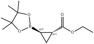 REL-(1R,2R)-2-(4,4,5,5-四甲基-1,3,2-二噁硼烷-2-基)环丙烷-1-甲酸乙酯 结构式