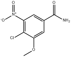 4-Chloro-3-methoxy-5-nitrobenzamide 结构式
