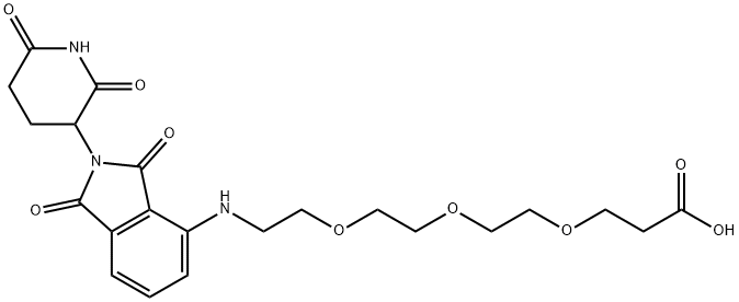 Pomalidomide-PEG3-CO2H 结构式