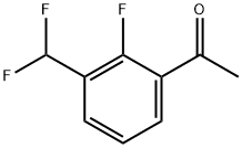 1-(3-(二氟甲基)-2-氟苯基)乙酮 结构式
