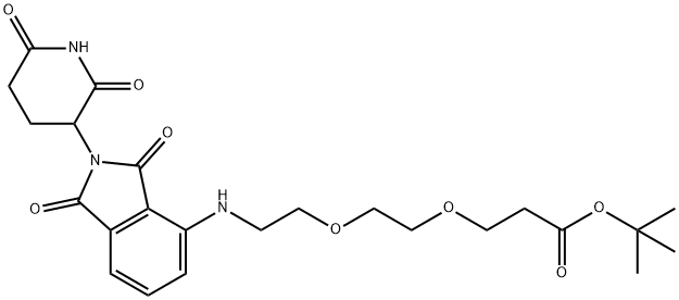 PROPANOIC ACID, 3-[2-[2-[[2-(2,6-DIOXO-3-PIPERIDINYL)-2,3-DIHYDRO-1,3-DIOXO-1H-ISOINDOL-4-YL]AMINO]E 结构式