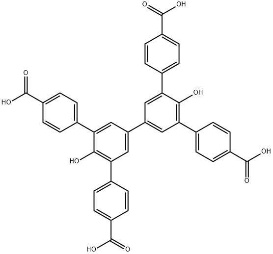 4,4'-DIHYDROXYBIPHENYL-3,3',5,5'-TETRA(PHENYL-4-CARBOXYLIC ACID 结构式