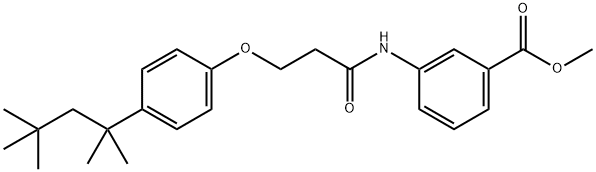 3-(3-(4-(2,4,4-三甲基戊-2-基)苯氧基)丙酰胺基)苯甲酸甲酯 结构式