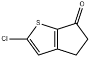 2-氯-4H-环戊基[B]噻吩-6(5H)-酮 结构式