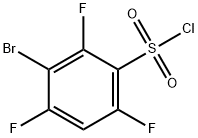 3-溴-2,4,6-三氟苯-1-磺酰氯 结构式