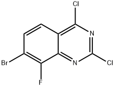 7-溴-2,4-二氯-8-氟喹唑啉 结构式
