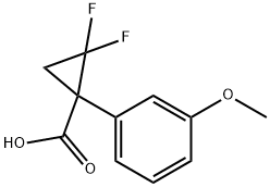 Cyclopropanecarboxylic acid, 2,2-difluoro-1-(3-methoxyphenyl)- 结构式