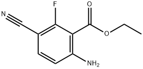 ethyl 2-amino-5-cyano-6-fluorobenzoate  结构式