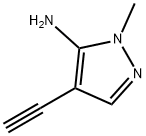 4-乙炔基-1-甲基-1H-吡唑-5-胺 结构式