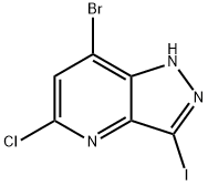 7-溴-5-氯-3-碘-1H-吡唑并[4,3-B]吡啶 结构式