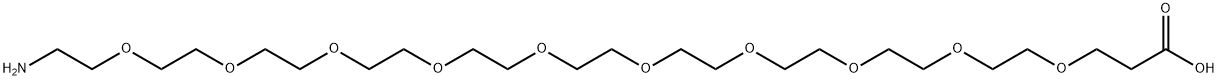 alpha-aMine-oMega-propionic acid decaethylene glycol 结构式