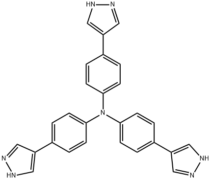 Benzenamine,4-(1H-pyrazol-4-yl)-N,N-bis[4-(1H-pyrazol-4-yl)phenyl]- 结构式