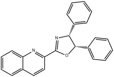 (4R,5S)-4,5-二苯基-2-(喹啉-2-基)-4,5-二氢噁唑 结构式