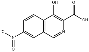 3-Isoquinolinecarboxylic acid, 4-hydroxy-7-nitro- 结构式