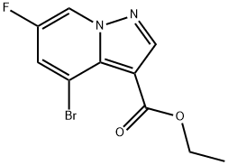Pyrazolo[1,5-a]pyridine-3-carboxylic acid, 4-bromo-6-fluoro-, ethyl ester 结构式