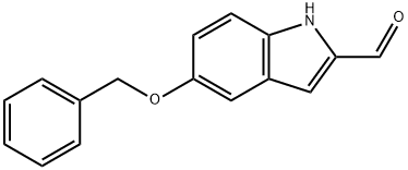 2-(5-苄氧基吲哚)羧醛 结构式