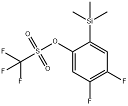 4,5-二氟-2-(三甲基甲硅基)苯基三氟甲磺酸酯 结构式