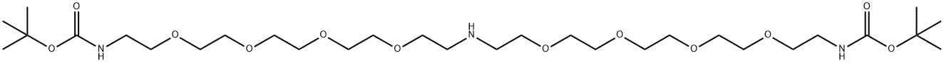 NH-BIS(四聚乙二醇-叔丁氧羰基) 结构式