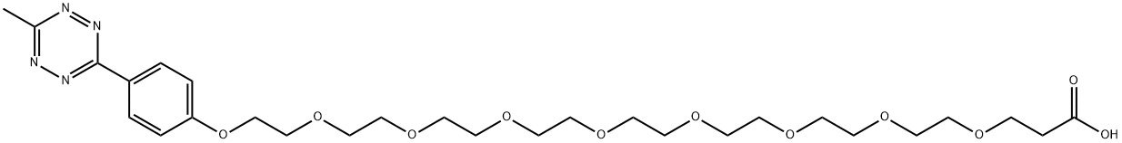 Methyltetrazine-PEG8-acid 结构式