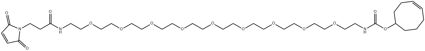 反式环辛烯-九聚乙二醇-马来酰亚胺 结构式