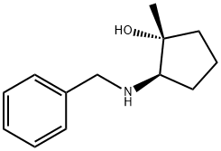 (1R,2R)-2-(benzylamino)-1-methylcyclopentan-1-ol 结构式