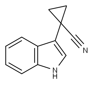 Cyclopropanecarbonitrile, 1-(1H-indol-3-yl)- 结构式