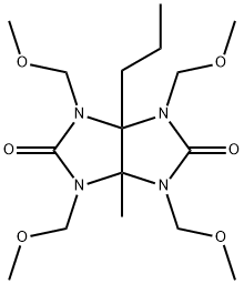 TETRAHYDRO-1,3,4,6-TETRAKIS(METHOXYMETHYL)-3A-METHYL-6A-PROPYLIMIDAZO[4,5-D]IMIDAZOLE-2,5(1H,3H)-DIO 结构式