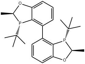 (2S,2'S,3S,3'S)-3,3'-di-tert-butyl-2,2'-dimethyl-2,2',3,3'-tetrahydro-4,4'-bibenzo[d][1,3]oxaphosphole 结构式