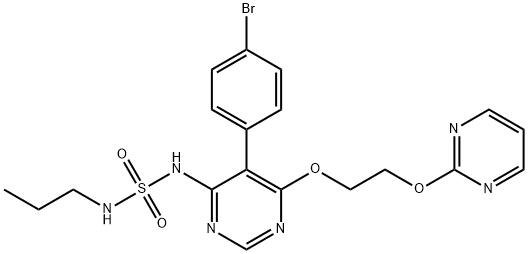 N-[5-(4-Bromophenyl)-6-[2-(2-pyrimidinyloxy)ethoxy]-4-pyrimidinyl]-N''-propyl-sulfamide 结构式