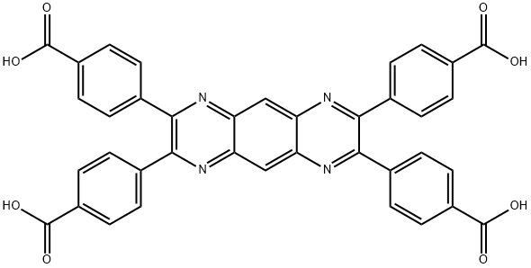 4,4,4",4"-(吡嗪[2,3-G]喹喔啉-2,3,7,8-四基)四苯甲酸 结构式