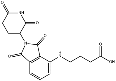 Butanoic acid, 4-[[2-(2,6-dioxo-3-piperidinyl)-2,3-dihydro-1,3-dioxo-1H-isoindol-4-yl]amino]- 结构式